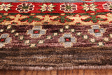 Southwest Navajo Handmade Oriental Wool Area Rug - 7' 9" X 9' 8" - Golden Nile