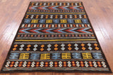Southwest Navajo Hand Knotted Oriental Wool Rug - 5' 2" X 6' 11" - Golden Nile