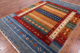 Tribal Gabbeh Hand Knotted Wool Area Rug - 6' 8" X 9' 8" - Golden Nile