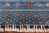 Tribal Gabbeh Hand Knotted Wool Area Rug - 6' 8" X 9' 8" - Golden Nile