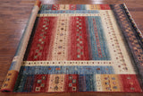 Super Gabbeh Hand Knotted Oriental Area Rug - 5' 7" X 7' 3" - Golden Nile