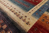 Super Gabbeh Hand Knotted Oriental Area Rug - 5' 7" X 7' 3" - Golden Nile