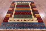 Persian Gabbeh Tribal Hand Knotted Wool Rug - 5' 9" X 7' 9" - Golden Nile