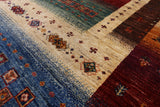 Persian Gabbeh Tribal Hand Knotted Wool Rug - 5' 9" X 7' 9" - Golden Nile