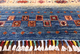 Persian Gabbeh Tribal Hand Knotted Wool Rug - 5' 9" X 7' 9" - Golden Nile
