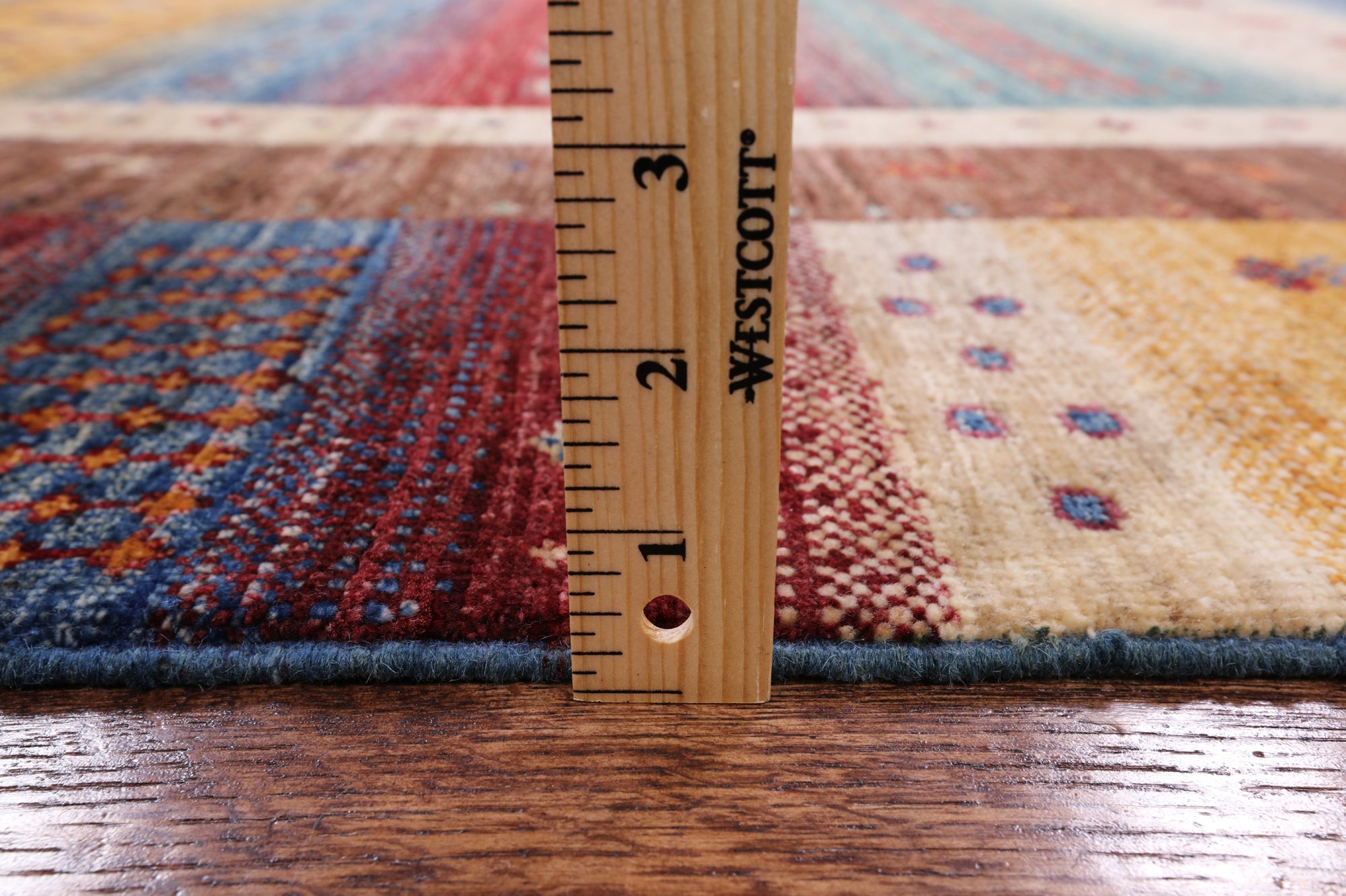 Persian Gabbeh Tribal Hand Knotted Wool Rug - 5' 9" X 7' 9" - Golden Nile