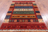 Super Gabbeh Hand Knotted Oriental Area Rug - 5' 1" X 6' 10" - Golden Nile