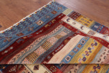 Tribal Gabbeh Hand Knotted Wool Rug - 5' 7" X 7' 11" - Golden Nile
