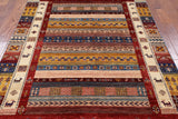 Tribal Gabbeh Hand Knotted Wool Rug - 5' 7" X 7' 11" - Golden Nile