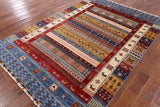 Tribal Gabbeh Hand Knotted Wool Rug - 5' 7" X 7' 11" - Golden Nile