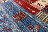 Tribal Gabbeh Hand Knotted Wool Rug - 5' 7" X 7' 11" - Golden Nile