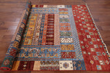 Tribal Persian Gabbeh Handmade Wool Rug - 5' 9" X 7' 7" - Golden Nile