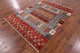 Tribal Persian Gabbeh Handmade Wool Rug - 5' 9" X 7' 7" - Golden Nile