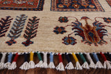 Super Gabbeh Lori Buft Hand Knotted Oriental Wool Rug - 5' 9" X 7' 5" - Golden Nile