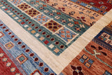 Tribal Persian Gabbeh Hand Knotted Wool Rug - 5' 0" X 6' 7" - Golden Nile