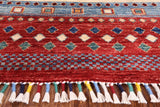 Tribal Persian Gabbeh Hand Knotted Wool Rug - 5' 0" X 6' 7" - Golden Nile