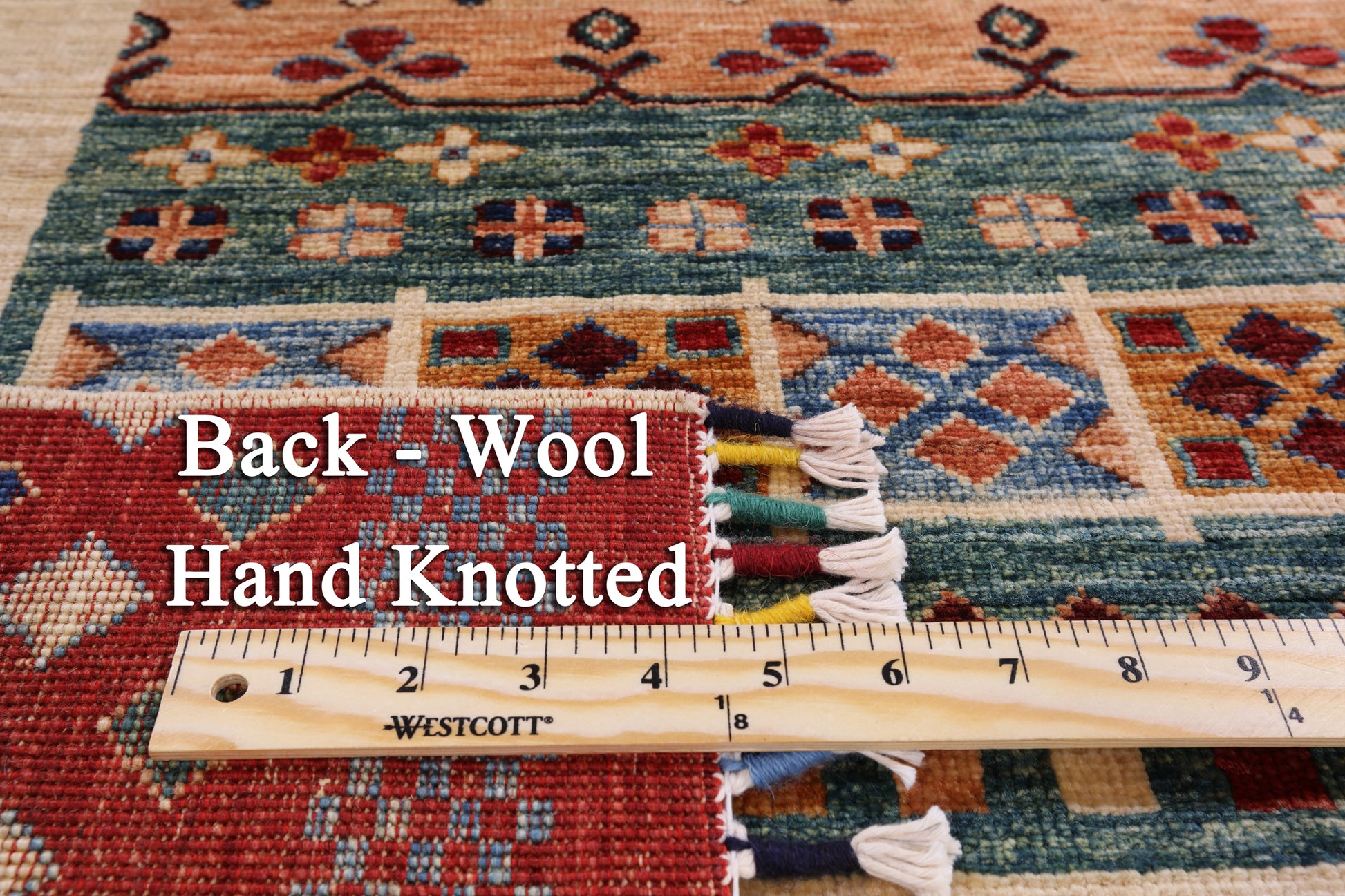 Tribal Persian Gabbeh Hand Knotted Wool Rug - 5' 0" X 6' 7" - Golden Nile