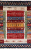 Tribal Persian Gabbeh Hand Knotted Wool Rug - 4' 11" X 7' 4" - Golden Nile