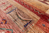 Tribal Gabbeh Hand Knotted Wool Rug - 5' 8" X 7' 10" - Golden Nile