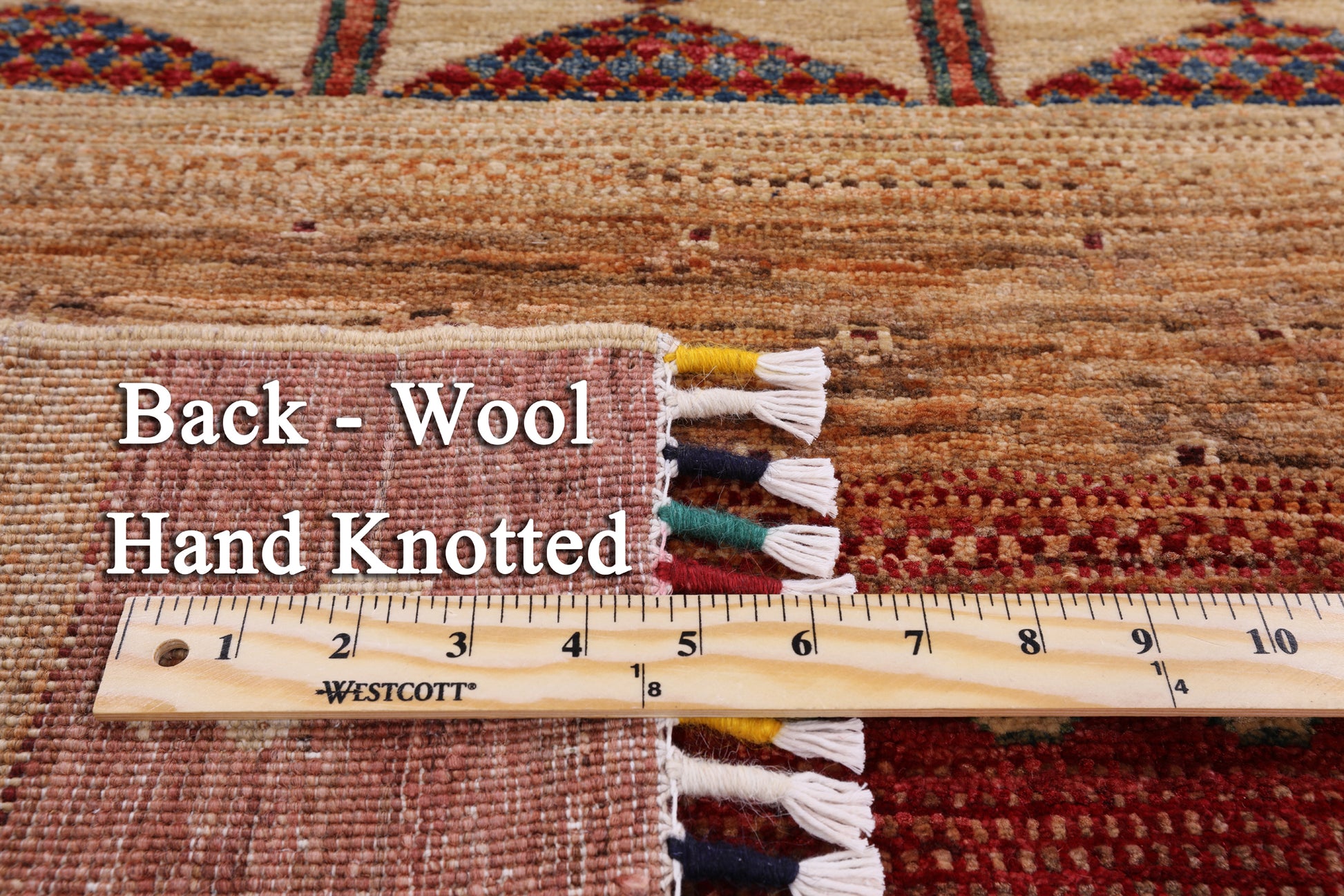 Tribal Gabbeh Hand Knotted Wool Rug - 5' 8" X 7' 10" - Golden Nile