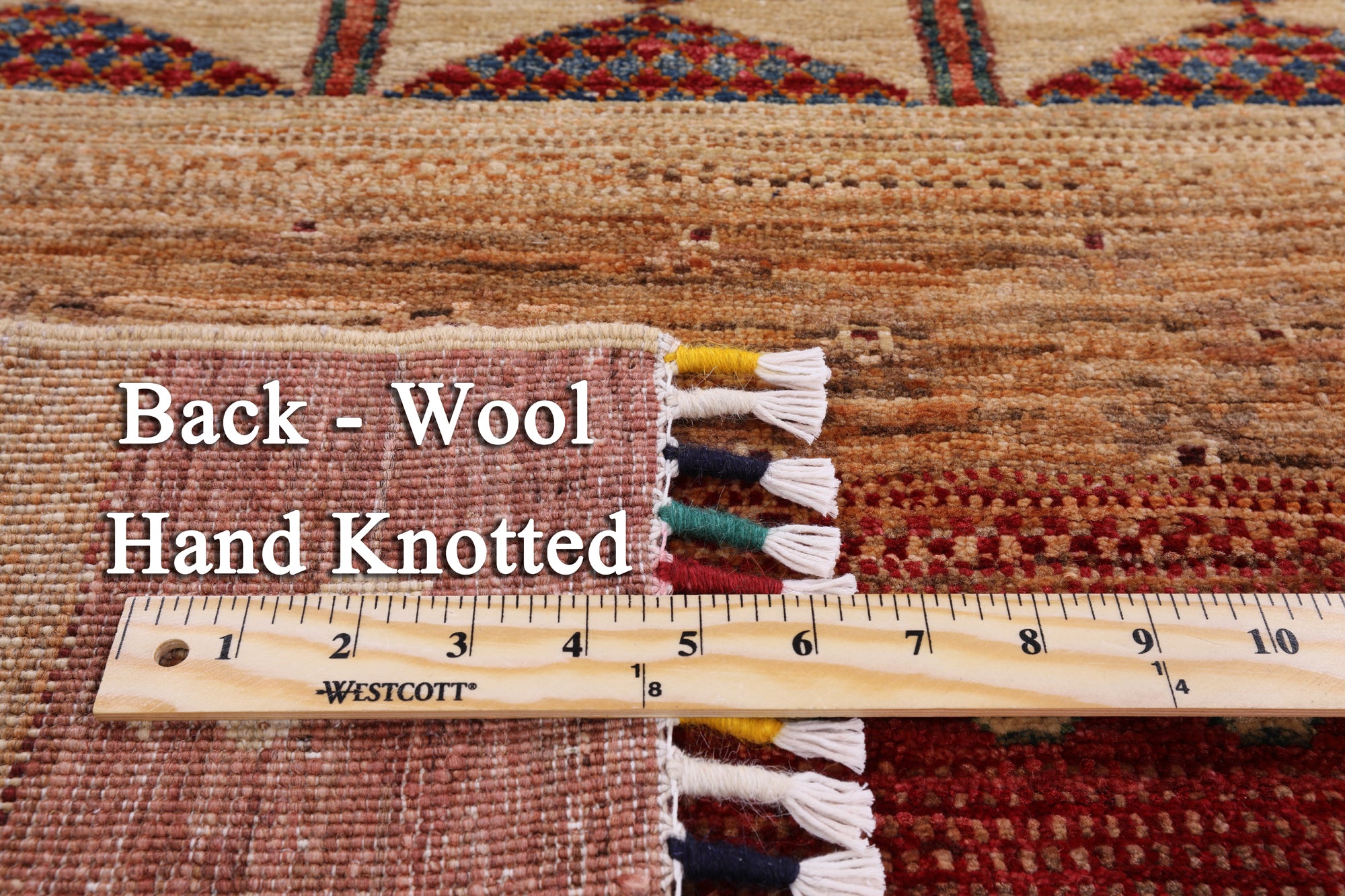 Tribal Gabbeh Hand Knotted Wool Rug - 5' 8" X 7' 10" - Golden Nile