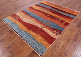 Super Gabbeh Hand Knotted Area Rug - 5' 9" X 7' 4" - Golden Nile