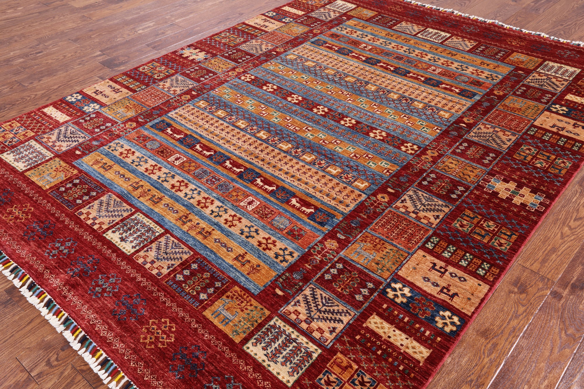 Super Gabbeh Handmade Area Rug - 5' 8" X 7' 10" - Golden Nile