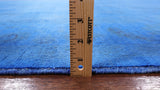 Blue Full Pile Overdyed Handmade Wool Area Rug - 8' 0" X 9' 10" - Golden Nile