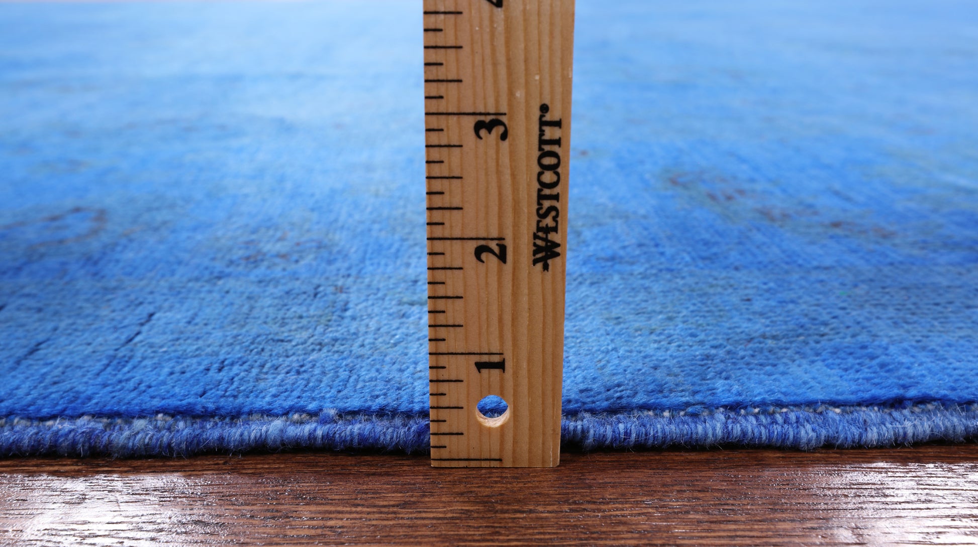Blue Full Pile Overdyed Handmade Wool Area Rug - 8' 0" X 9' 10" - Golden Nile