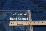 Full Pile Wool Overdyed Super Kazak Hand Knotted Area Rug - 4' 10" X 7' 7" - Golden Nile