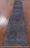 Overdyed Hand Knotted Oriental Full Pile Wool Runner Rug - 2' 8" X 12' 8" - Golden Nile