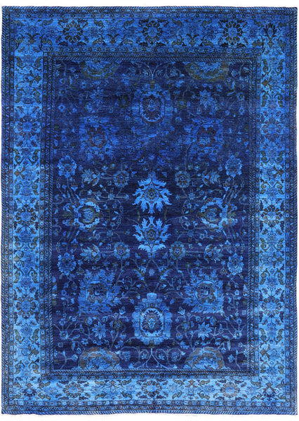 Full Pile Overdyed Hand Knotted Oriental Wool Area Rug - 9' X 12' 6" - Golden Nile