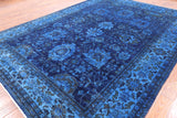 Full Pile Overdyed Hand Knotted Oriental Wool Area Rug - 9' X 12' 6" - Golden Nile