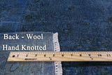 Blue Full Pile Overdyed Handmade Wool Area Rug - 8' 2" X 11' 4" - Golden Nile