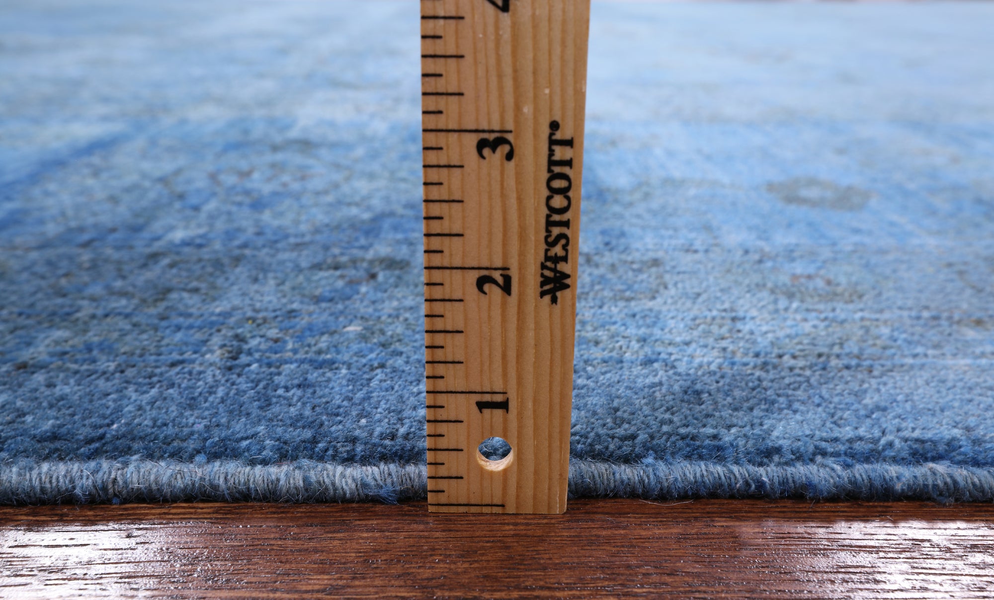 Blue Full Pile Overdyed Handmade Wool Area Rug - 8' 2" X 11' 4" - Golden Nile