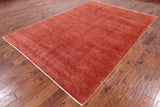 Full Pile Overdyed Hand Knotted Wool Rug - 6' 8" X 9' 7" - Golden Nile