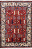 Red Persian Ziegler Handmade Wool Area Rug - 6' 3" X 9' 2" - Golden Nile