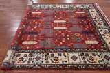 Red Persian Ziegler Handmade Wool Area Rug - 6' 3" X 9' 2" - Golden Nile
