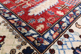 Red Persian Ziegler Handmade Wool Area Rug - 6' 3" X 9' 2" - Golden Nile