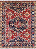 Red Fine Serapi Hand Knotted Area Rug - 9' 2" X 11' 10" - Golden Nile