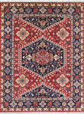 Red Fine Serapi Hand Knotted Area Rug - 9' 2" X 11' 10" - Golden Nile
