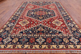 Red Fine Serapi Hand Knotted Area Rug - 9' 2" X 11' 10" - Golden Nile