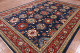 Blue Fine Serapi Hand Knotted Wool Area Rug - 9' 1" X 11' 8" - Golden Nile
