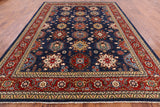 Blue Fine Serapi Hand Knotted Wool Area Rug - 9' 1" X 11' 8" - Golden Nile