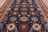 Blue Fine Serapi Hand Knotted Wool Area Rug - 9' 1" X 11' 8" - Golden Nile