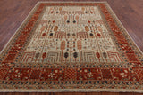 Fine Serapi Hand Knotted Wool Area Rug - 8' 4" X 10' 7" - Golden Nile