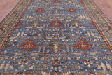 Blue Fine Serapi Handmade Area Rug - 9' 10" X 14' 2" - Golden Nile