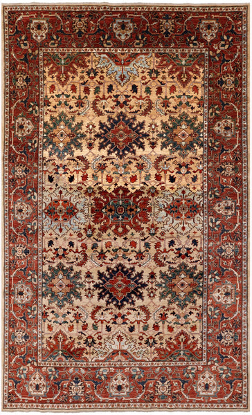 Fine Serapi Hand Knotted Wool Rug - 9' 0" X 14' 10" - Golden Nile