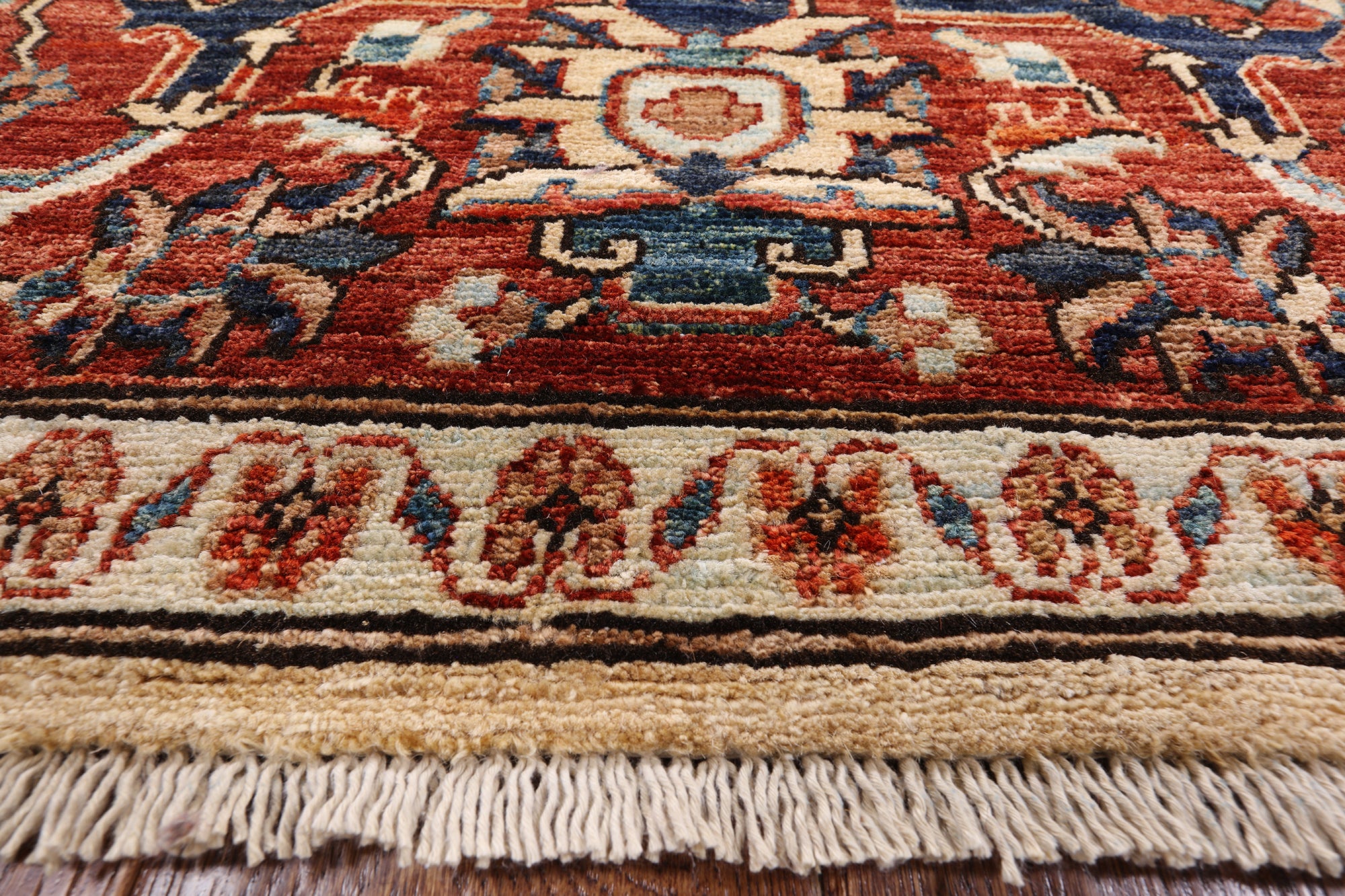 Fine Serapi Hand Knotted Wool Rug - 9' 0" X 14' 10" - Golden Nile