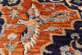 Orange Fine Serapi Hand Knotted Wool Area Rug - 8' 11" X 12' 2" - Golden Nile